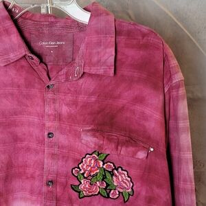 Upcycled Dip Dye Flannel Shirt